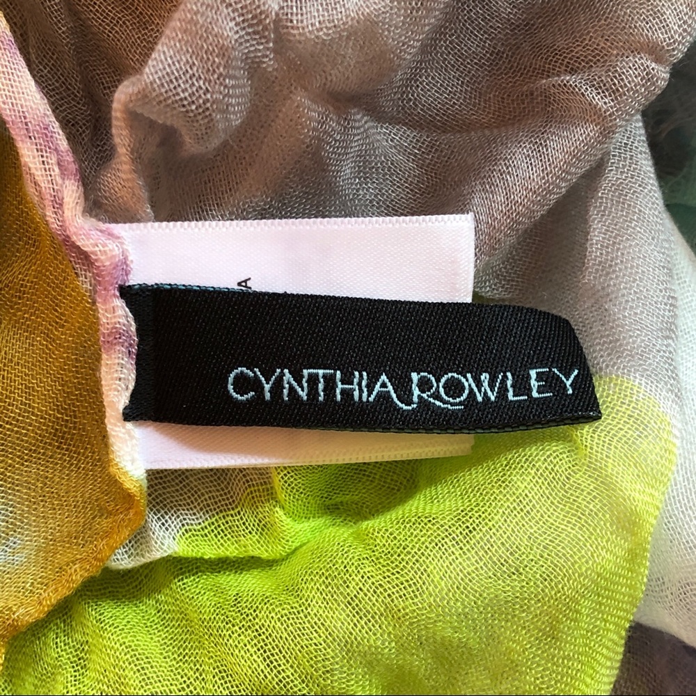 Cynthia Rowley Green, Purple, Gray Scarf - Picture 2 of 5